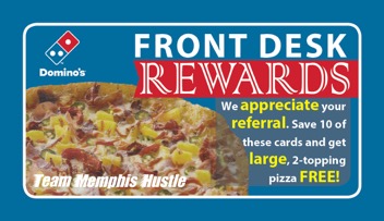 Domino's Front Desk Card